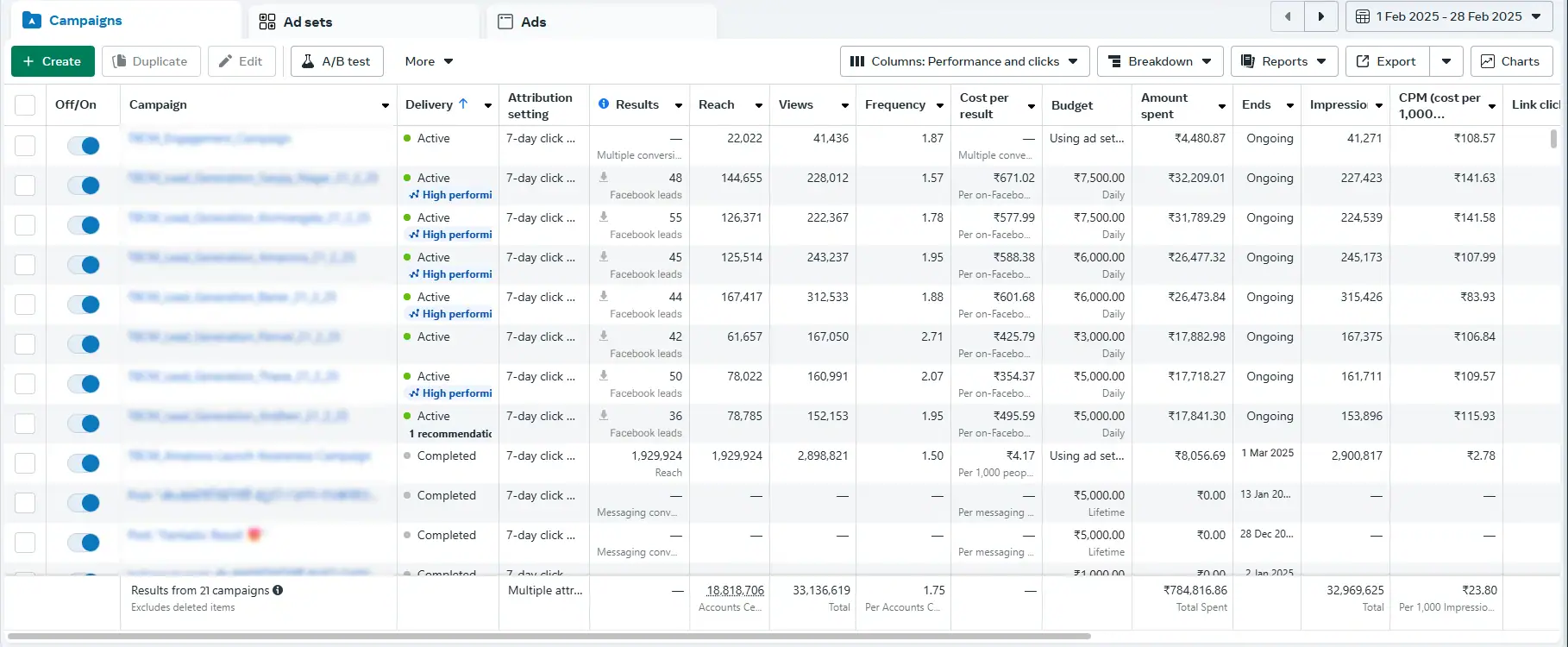 Meta Ads Result