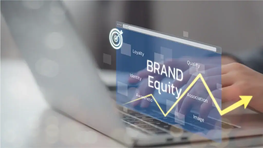 Graph showing brand equity growth